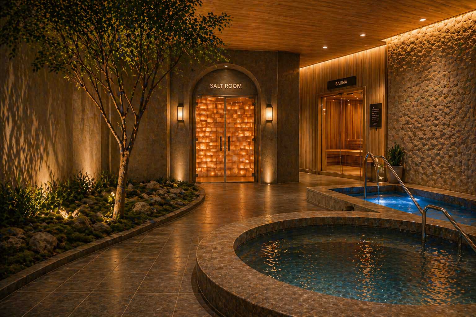 Korean spa interior