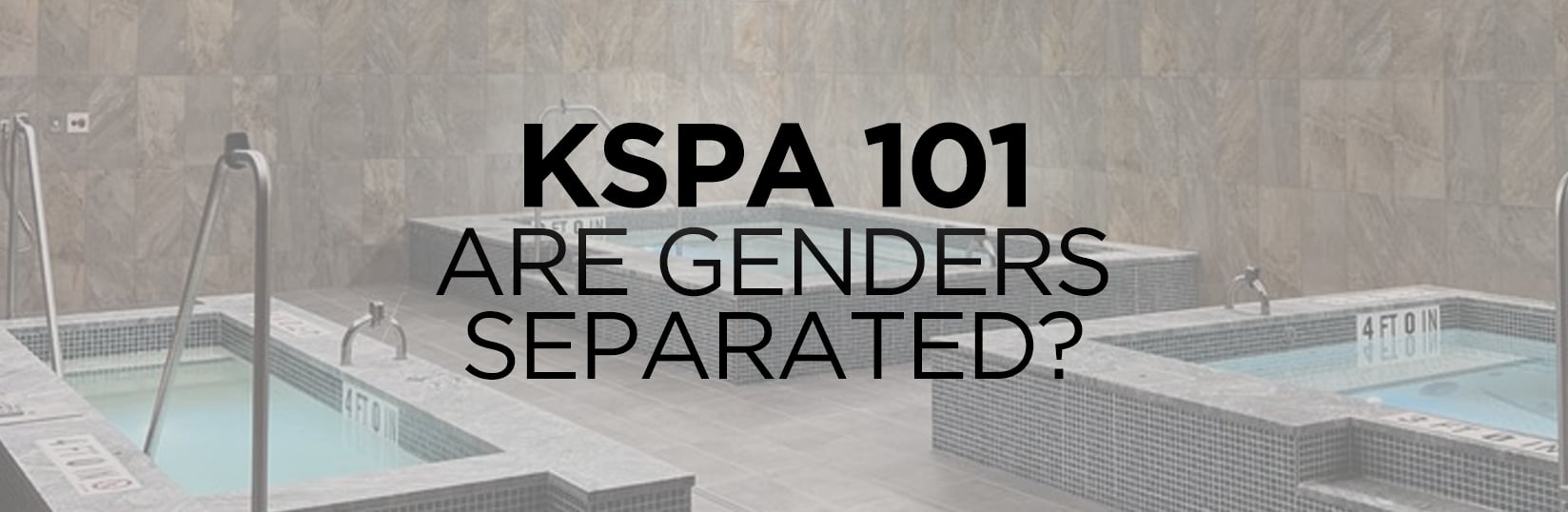 A blog header graphic including bade pools in the background on a kspa with the words are genders separated